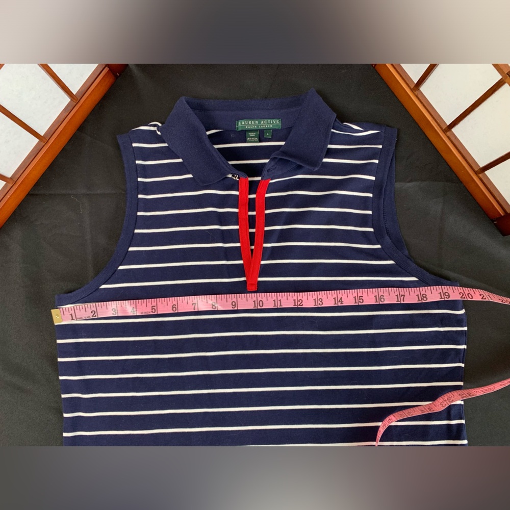Ralph Lauren Women’s Navy/red/white Active wear Sport Tee Size M Like New - Picture 5 of 6
